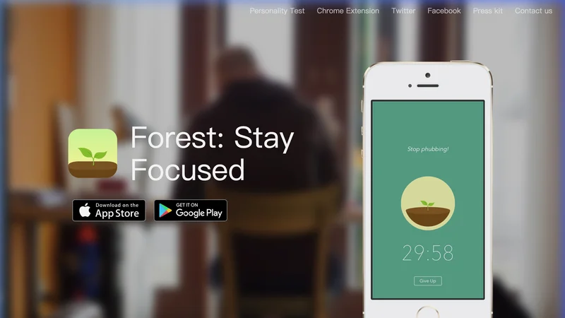 Forest App showing trees growing